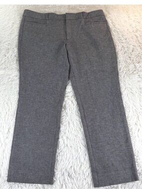 Banana Republic Womens Size 14 Gray Sloan Ankle Pants Flat Front Pockets Preppy